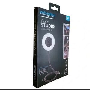 Enbrighten Flexible Arm Circle LED USB Selfie Light USB NWT